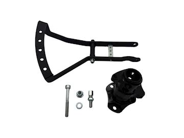 KZ steering hub with inclination complete with 340mm lever black